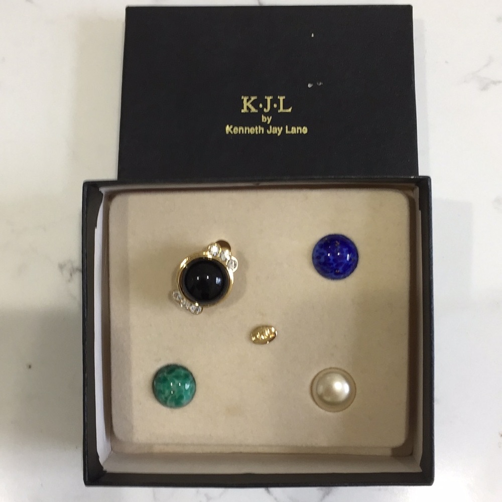 Kenneth Jay Lane Interchangeable Ring Set